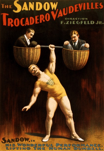 The_Sandow_Trocadero_Vaudevilles,_Sandow_lifting_the_human_dumbell,_1894