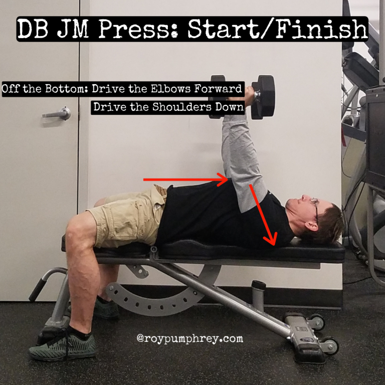 Dumbbell JM Press, Triceps Extensions That Wont Jack Your Elbows Up.